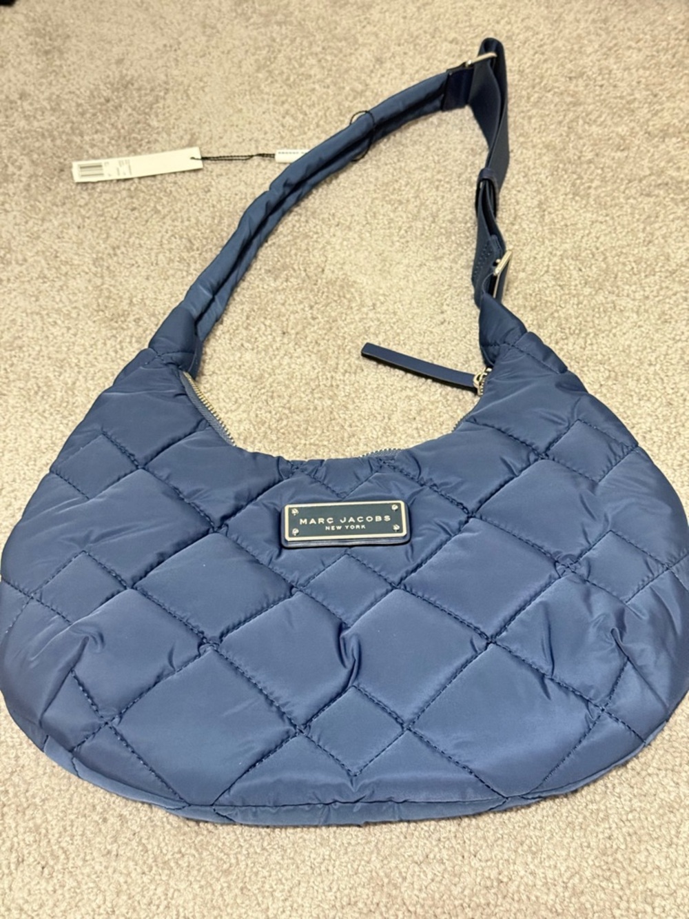 Marc Jacobs Quilted Midnight Blue Shoulder Hobo